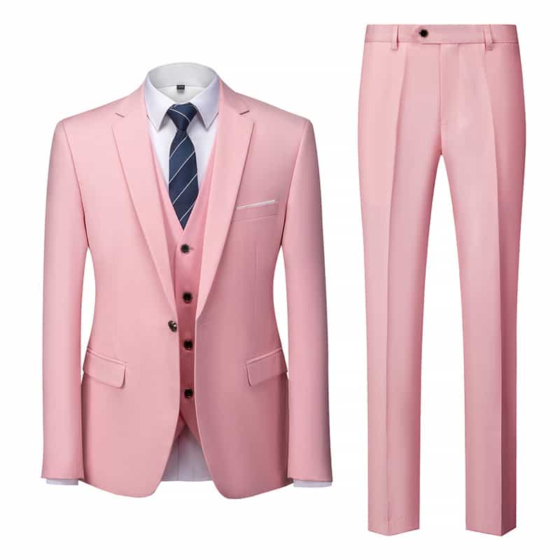 Men' 3 Piece Suit Slim One Button Tuxedo in 5 Colors