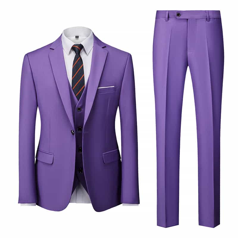 Men' 3 Piece Suit Slim One Button Tuxedo in 5 Colors