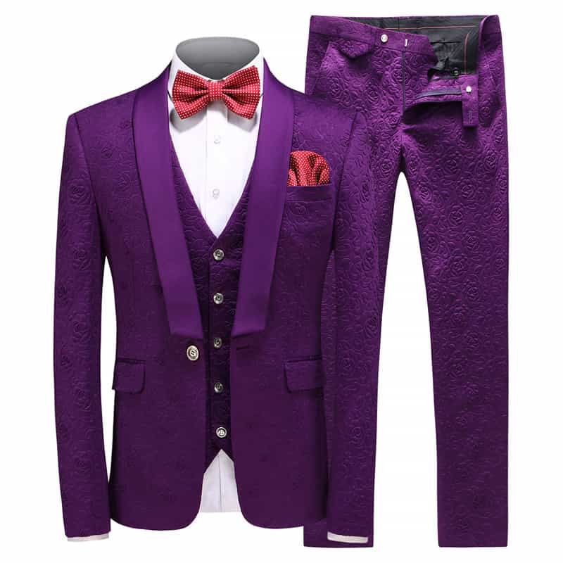 Men 3 Piece Wedding Tuxedo in 5 Colors