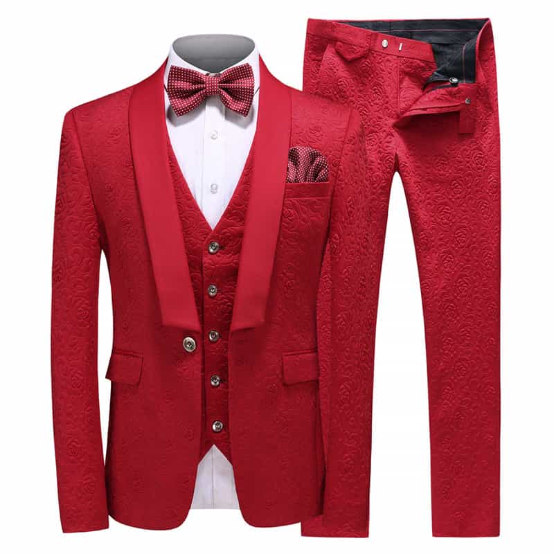 Men 3 Piece Wedding Tuxedo in 5 Colors