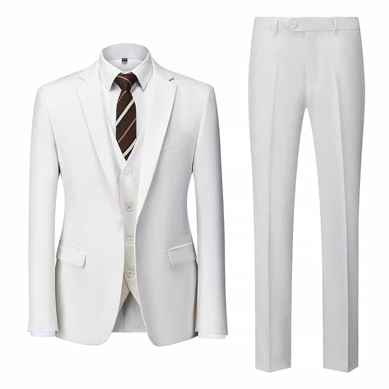 Men' 3 Piece Suit Slim One Button Tuxedo in 5 Colors