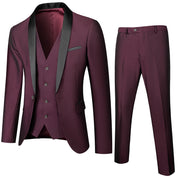 3 Piece Solid Wedding Tuxedo