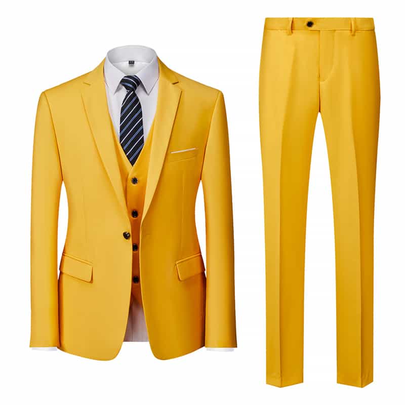 Men' 3 Piece Suit Slim One Button Tuxedo in 5 Colors