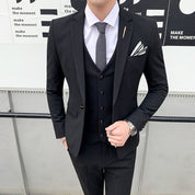 Men's 3 Piece Pinstripe Tuxedo for Wedding Prom Business
