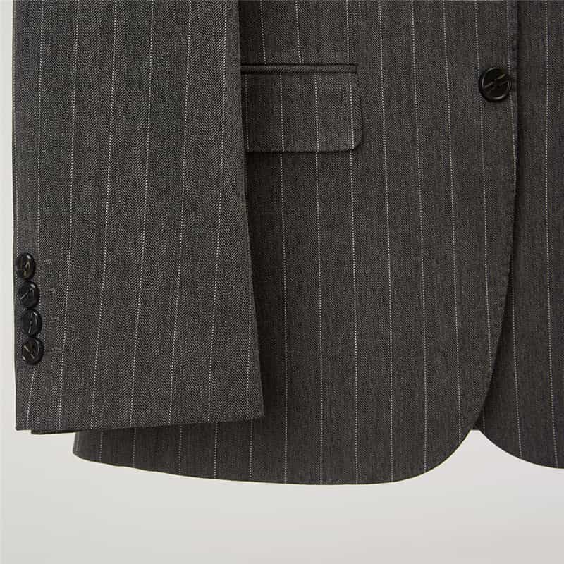 Mens 2 Piece Suit Slim Fit Pinstriped  Leisure Tuxedos For Wedding Prom Groomsmen Party