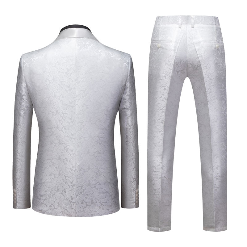 Men's 2 Piece Paisley Tuxedo with Shawl Collar