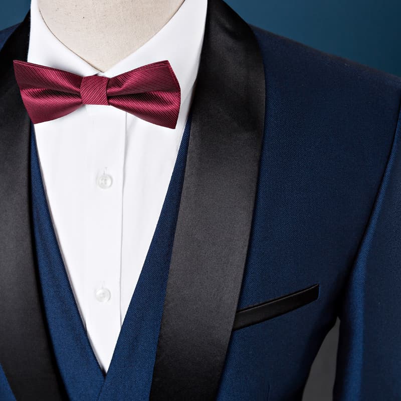 Mens 3 Piece Wedding Tuxedo in 3 Colors