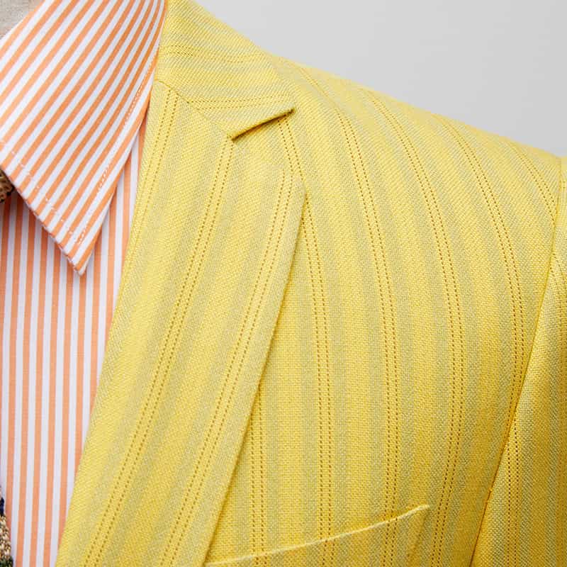 Mens 2 Piece Suit Stylish Slim Fit Pinstriped Tuxedos For Wedding Prom Groomsmen Dinner Party