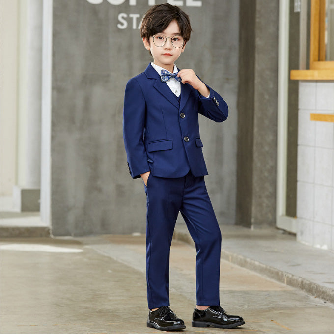 Boys 5 Piece Suit Slim Fit Children's Suit in Black and Navy