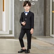 Boys 5 Piece Suit Slim Fit Children's Suit in Black and Navy