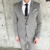 Men's 3 Piece Pinstripe Tuxedo for Wedding Prom Business