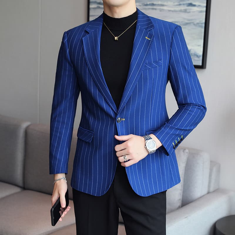 Men Suit Jacket in Blue Navy Black