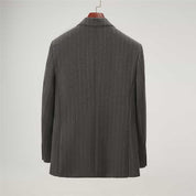 Mens 2 Piece Suit Slim Fit Pinstriped  Leisure Tuxedos For Wedding Prom Groomsmen Party
