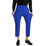 Mens Anke Length Cropped Pants Slim Fit
