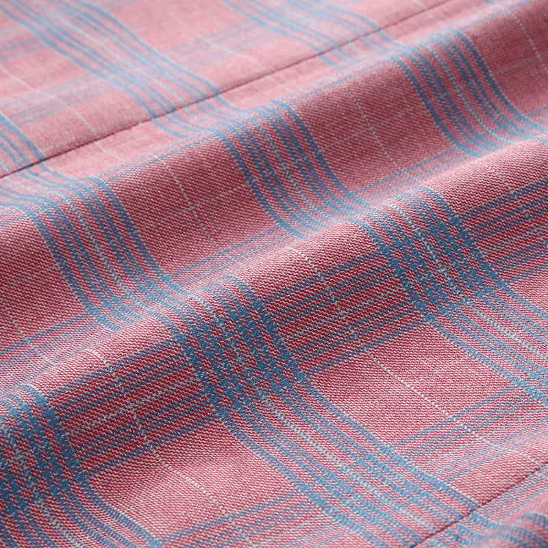 Men's 3 Piece Pink Plaid Suit For Party