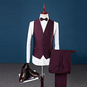Mens 3 Piece Wedding Tuxedo in 3 Colors