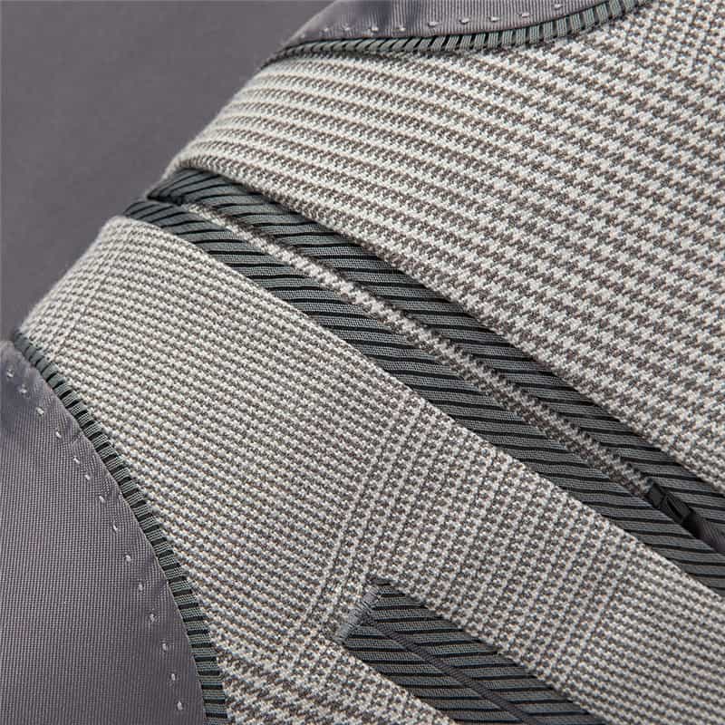 Men's 3 Piece Slim Fit Plaid Two Buttons Suit