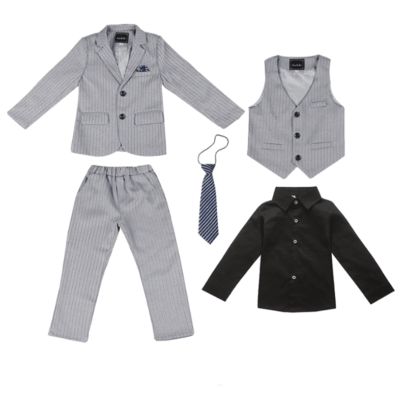 Boys Striped Suit 5 Piece Children's Dress