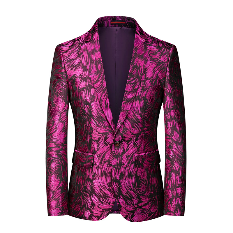 Men Blazer Slim Fit Sport Coat in 6 Printed Colors