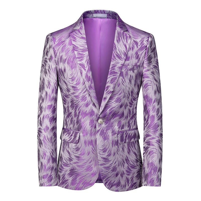 Men Blazer Slim Fit Sport Coat in 6 Printed Colors