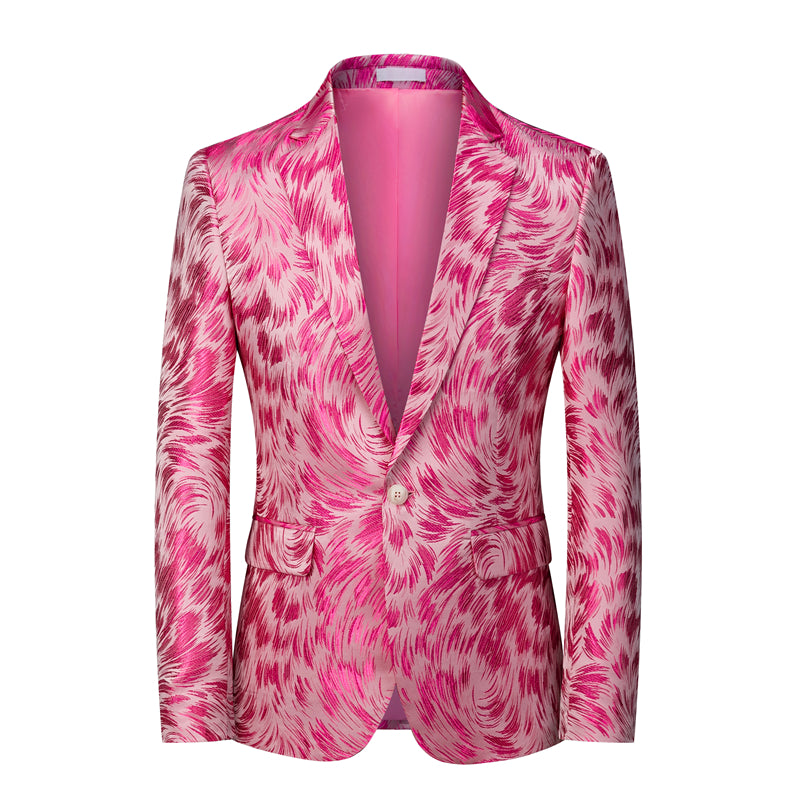 Men Blazer Slim Fit Sport Coat in 6 Printed Colors