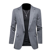 Mens  Blazer Sports Coat One Button in Grey Apricot Black