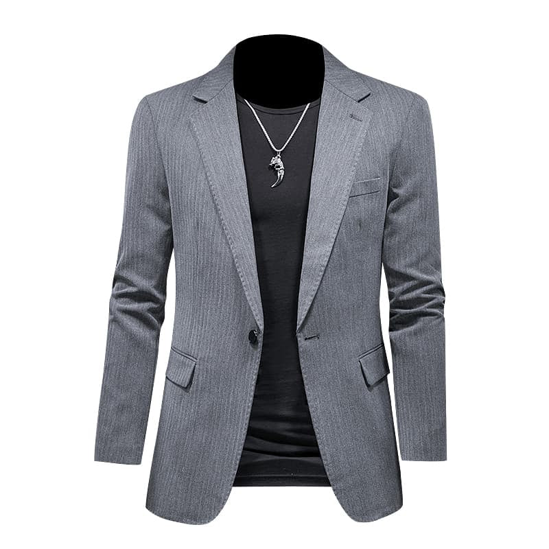 Mens  Blazer Sports Coat One Button in Grey Apricot Black