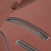 Mens 3 Piece Suit Slim Fit Tuxedos For Wedding Prom Groomsmen Party Brown Dress Blazer Trousers