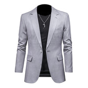 Mens  Blazer Sports Coat One Button in Grey Apricot Black