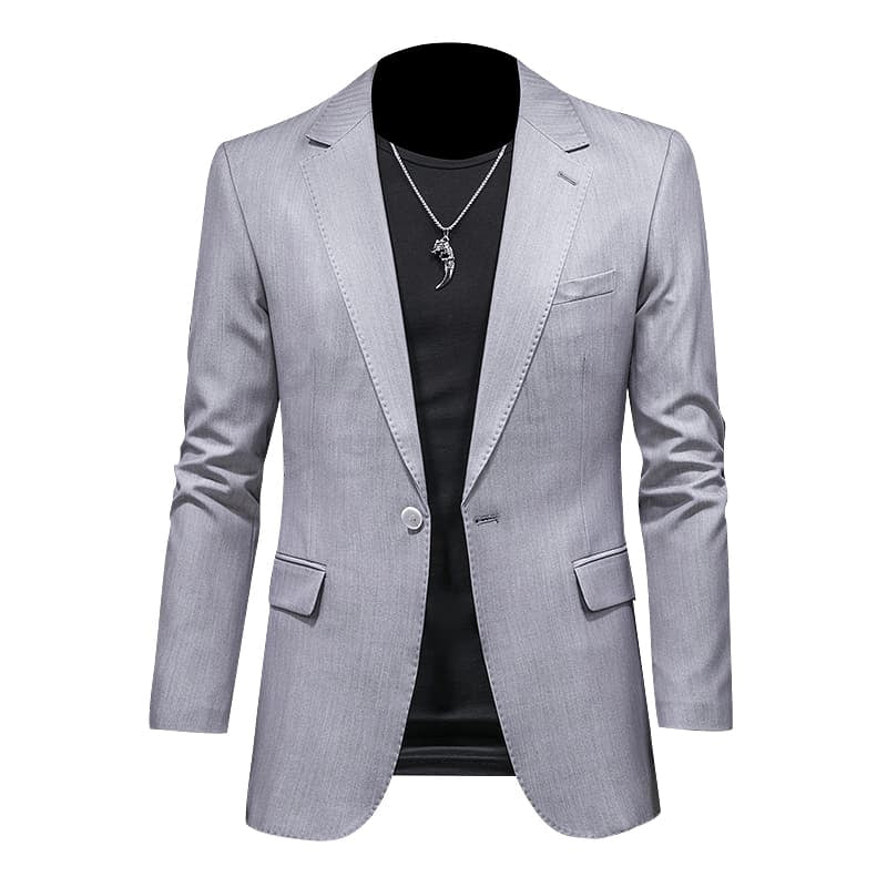 Mens  Blazer Sports Coat One Button in Grey Apricot Black