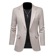 Mens  Blazer Sports Coat One Button in Grey Apricot Black
