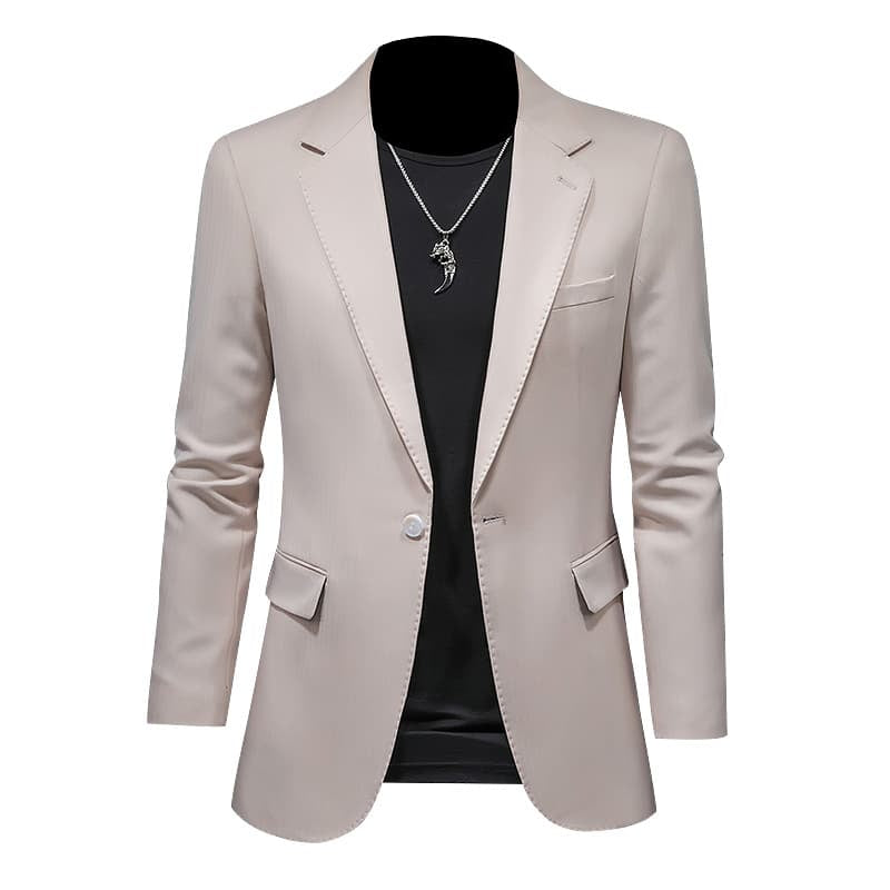Mens  Blazer Sports Coat One Button in Grey Apricot Black