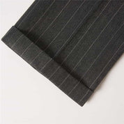 Mens 2 Piece Suit Slim Fit Pinstriped  Leisure Tuxedos For Wedding Prom Groomsmen Party