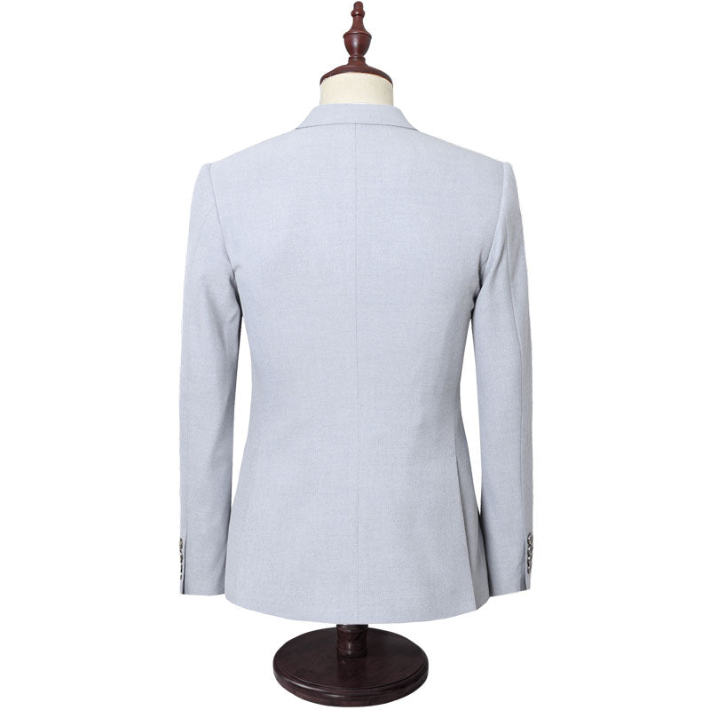 Men's  3 Piece Suit Solid Grey Brown Khaki Colors