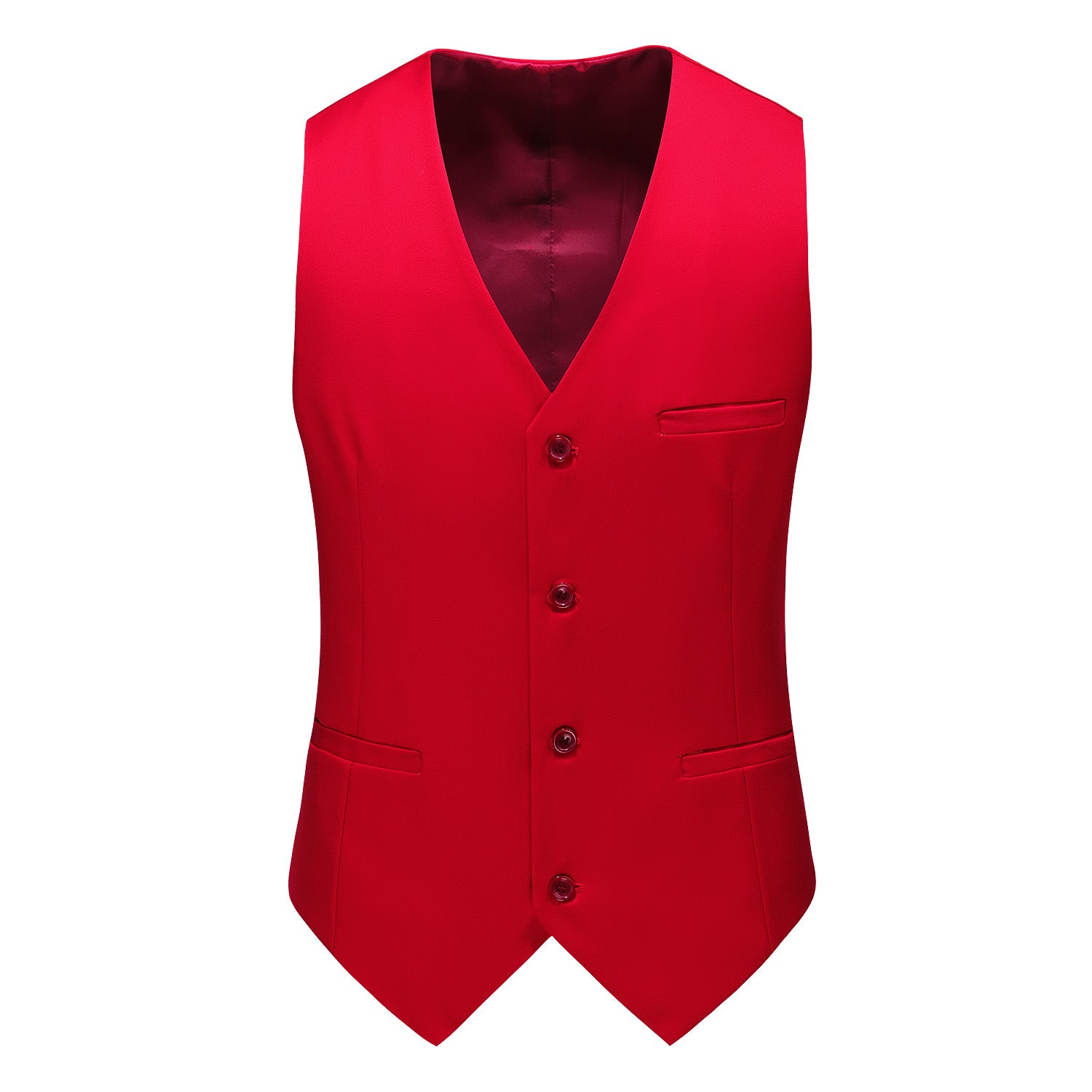 Men's Single Breasted Stylish Plain Vest Slim Fit Solid Waistcoat For Prom Groomsman Wedding Party
