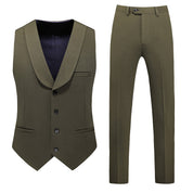 Mens 3 Pieces Suit Two Buttons Single Breasted