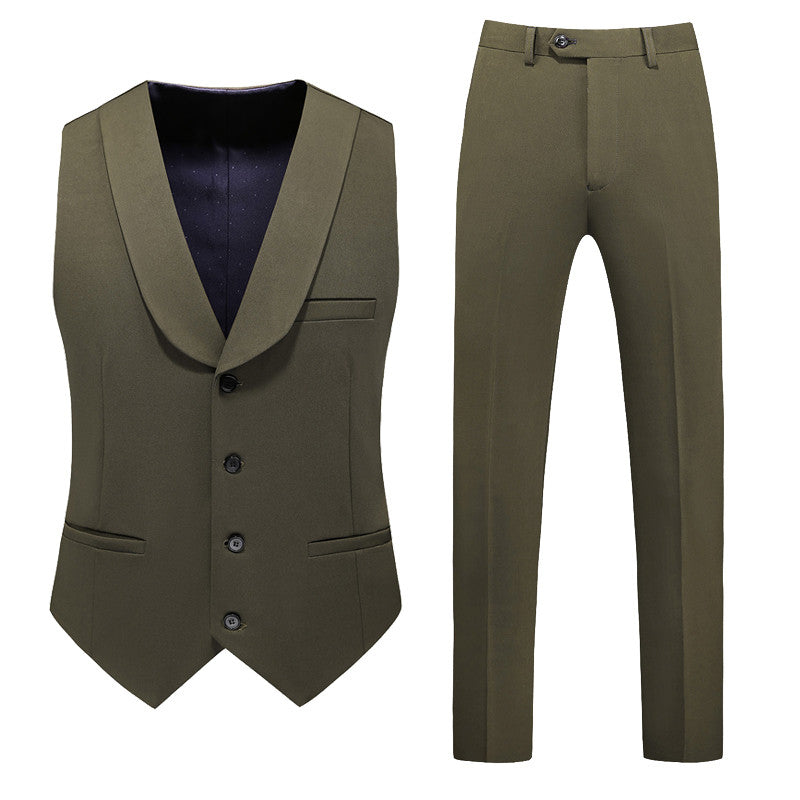 Mens 3 Pieces Suit Two Buttons Single Breasted
