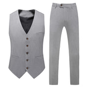 Men's  3 Piece Suit Solid Navy Black Grey Colors