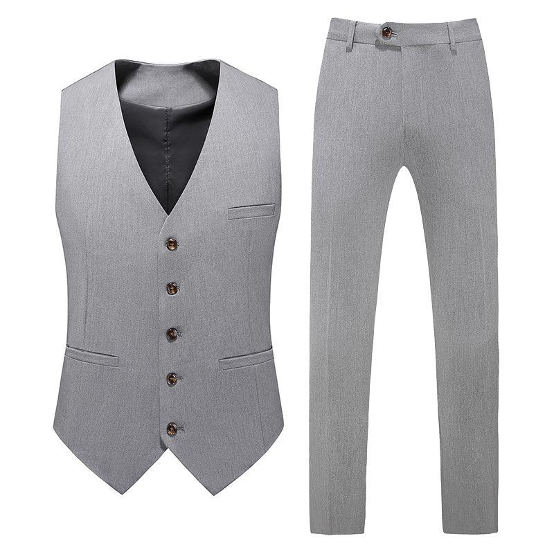 Men's  3 Piece Suit Solid Navy Black Grey Colors