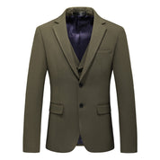 Mens 3 Pieces Suit Two Buttons Single Breasted