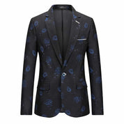 Men's Printed Blazer in 3 Colors One Button