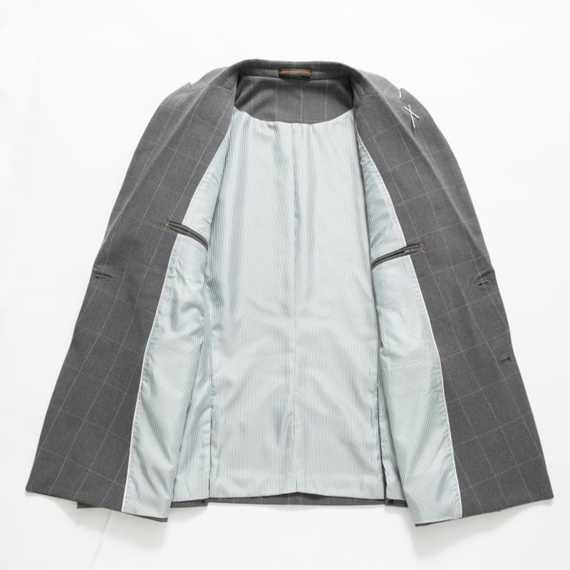 Men 3 Piece Plaid Suit Double Breast