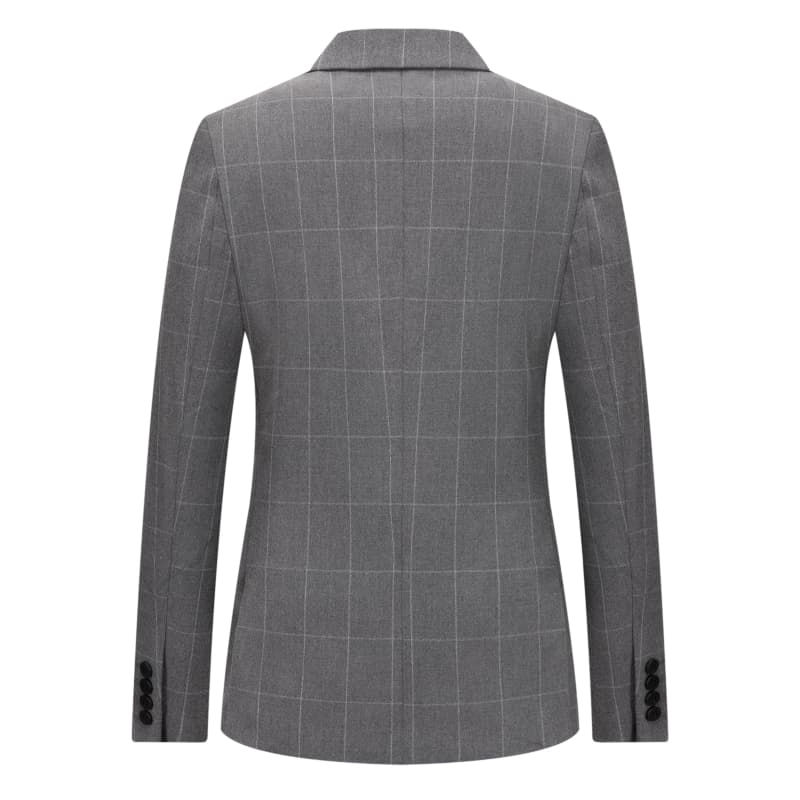 Men 3 Piece Plaid Suit Double Breast
