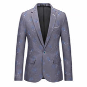 Men's Printed Blazer in 3 Colors One Button