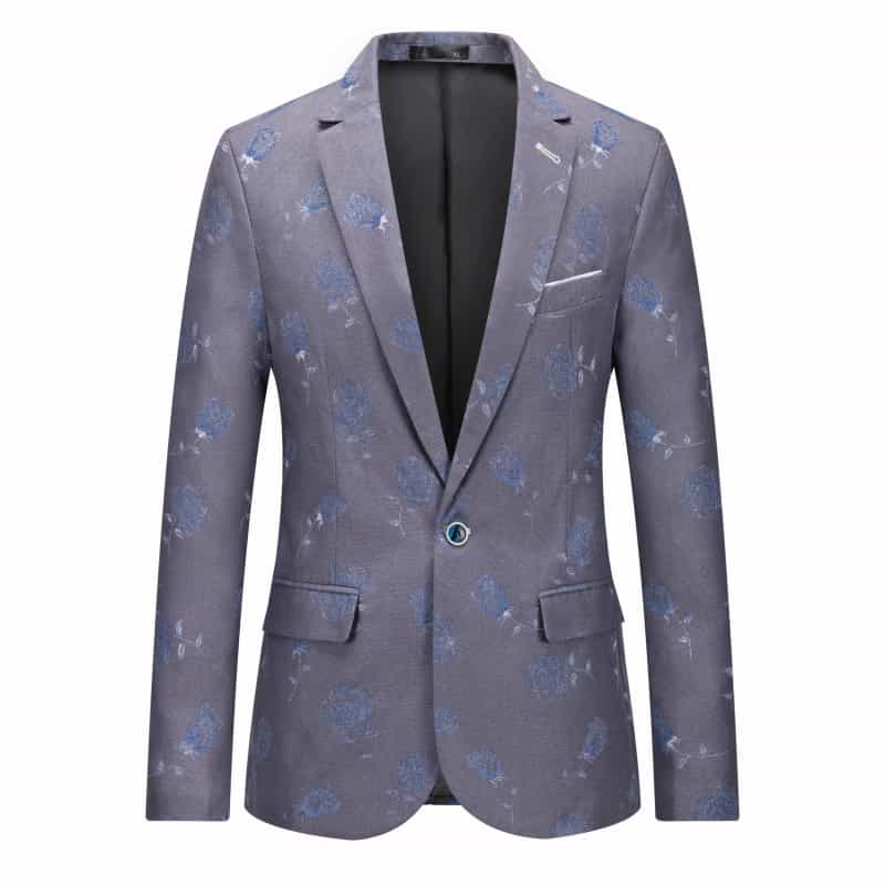 Men's Printed Blazer in 3 Colors One Button