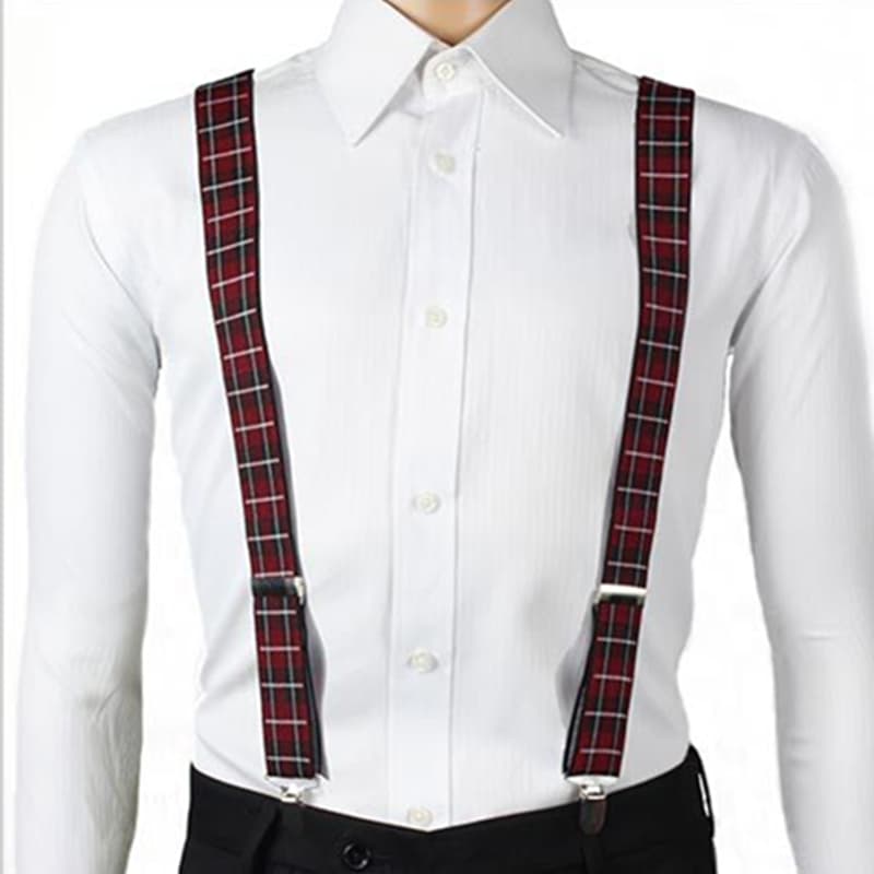 Men's Y-Back Adjustable Suspender With Elastic Straps