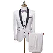 Mens 3 Piece Wedding Tuxedo in 3 Colors