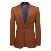 Mens 2 piece Suit Jacket Single Breasted One Button