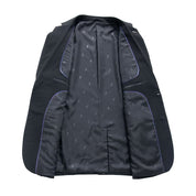 Men 3 Piece Solid Suit Two Buttons In Black