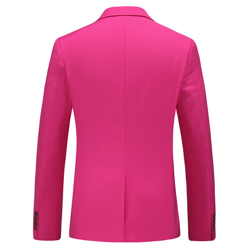Men's Blazer Coat in Solid 8 Colors with One Button Closure
